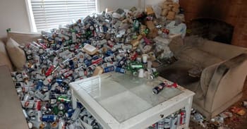 Crazy Tenant Turns Flat Into A Sea Of 8,000 Cans And Several Feet Tall Toilet Paper Tower With Waste