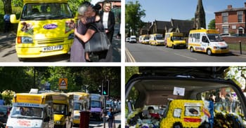Ice Cream Vans Join Together For Funeral Procession Of Ice Cream Man