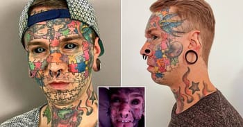 Man Spend $17,000 On Extreme Body Modification To Look As Inhuman As Possible
