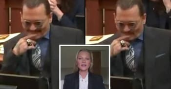 Johnny Depp Spotted Smiling During Kate Moss's Testimony