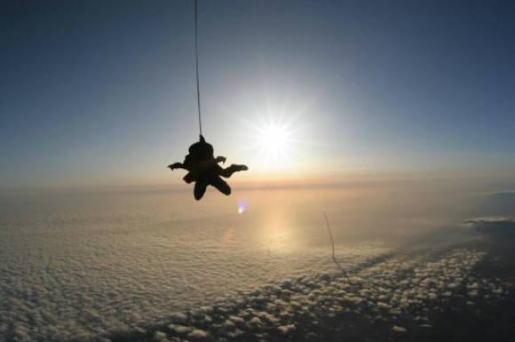 Skydiving with the Space Shuttle