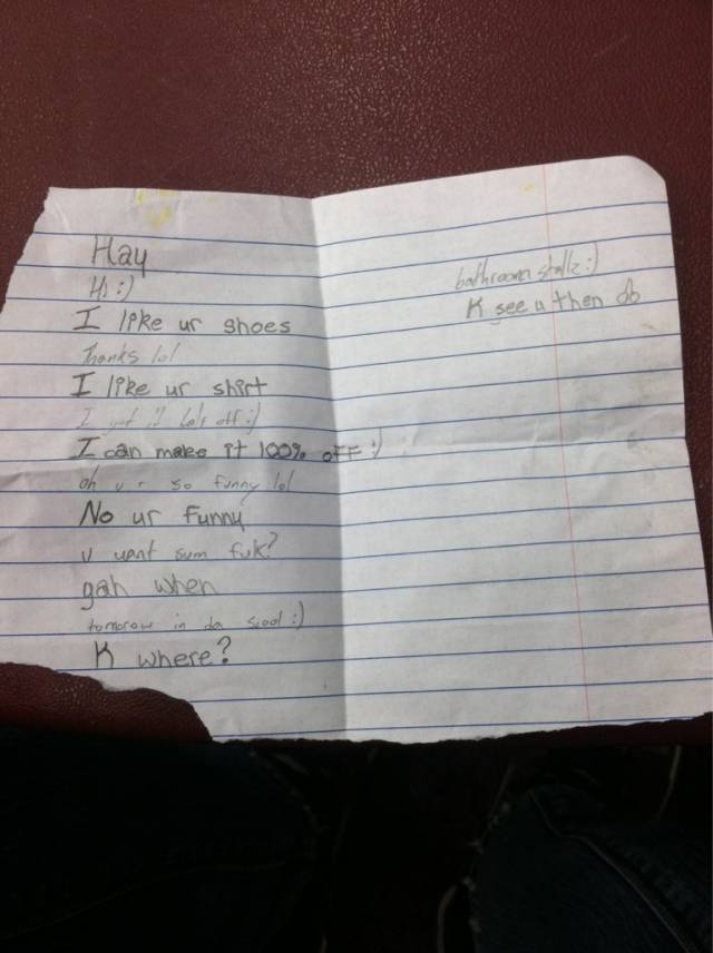 Found this beautiful love letter in my algebra class.