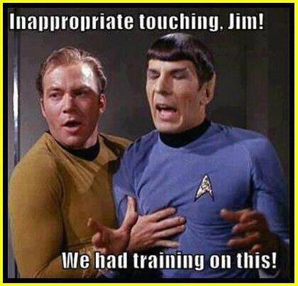 Inappropriate touching Jim!