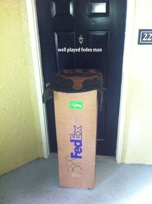 Well played Fed Ex man
