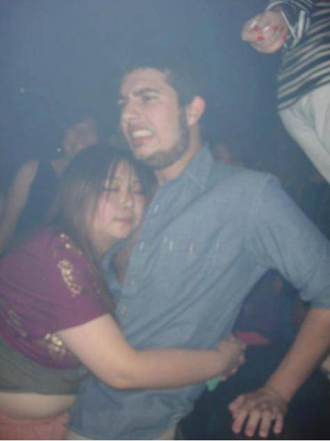 My friend having a good time at a club in China