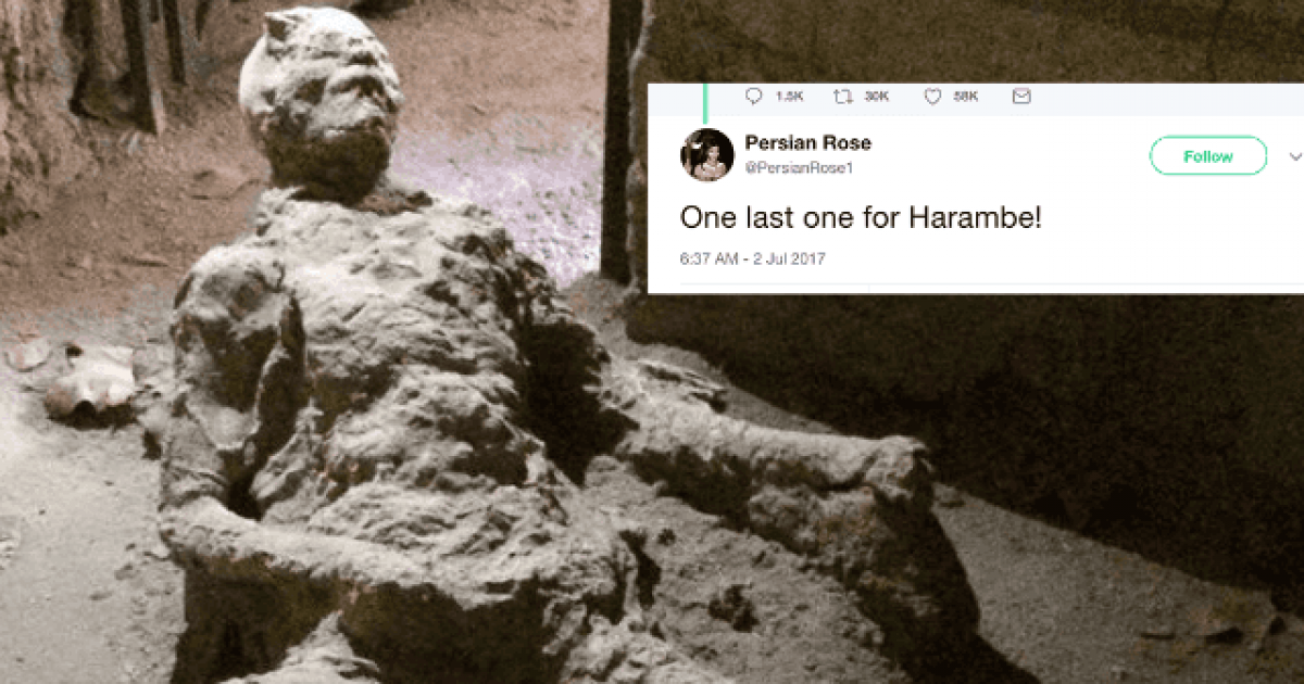 Picture Of A Man Preserved In Pompeii Goes Viral Because People Have