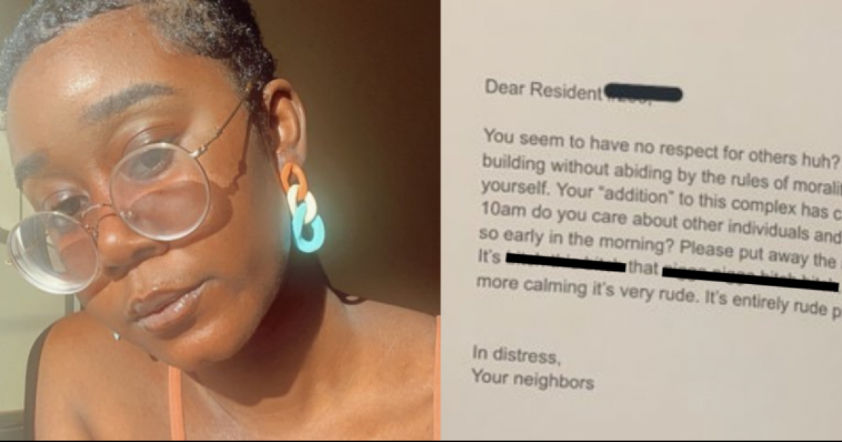 Black Boston Woman Receives Racist Letter From Neighbor Complaining About Her Using Blender At 10 am