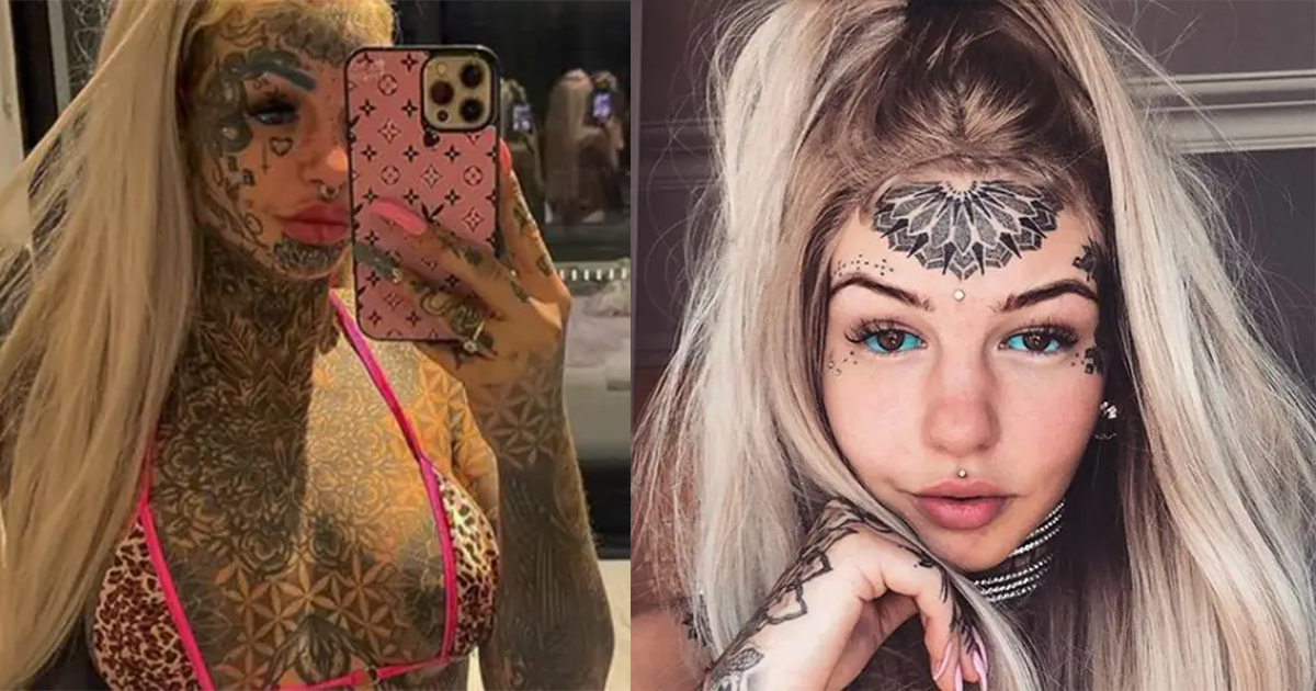 Fully Tattooed Model Reveals How She Looks Without Her Ink