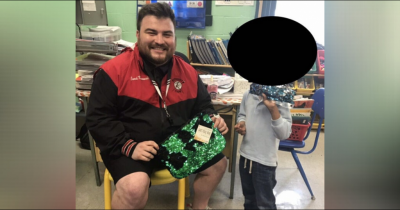 Kindergartner Gets Bullied For His Sequined Pencil Case So The Gym Teacher Buys One To Support Him