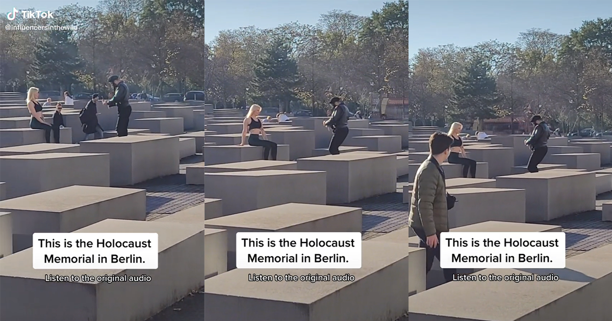 ‘Influencer’ Slammed For Posing On Holocaust Memorial In A Sports Bra