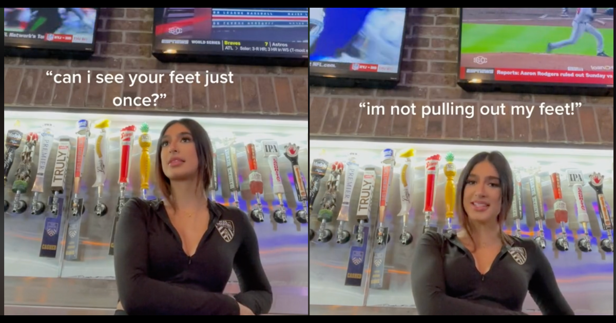 Weird Customer Asks To See Bartender's Feet In Uncomfortable TikTok Video