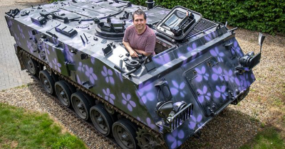 This Dad Bought An Army Tank And Turned It Into A Taxi