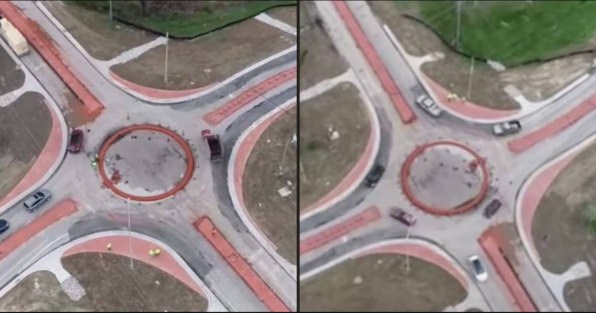 Footage Shows Carnage As Americans Try To Use New Roundabout