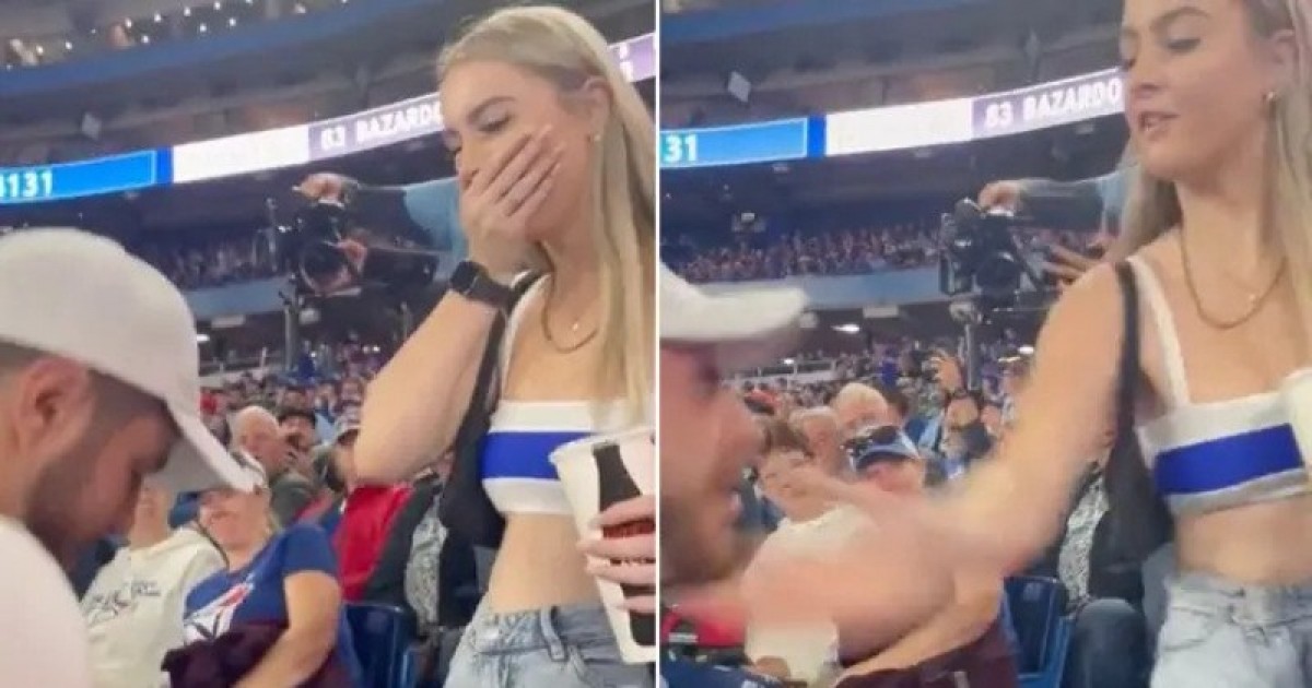 Ouch! Man Slapped After Proposing GF With A Ring Pop At Toronto Blue Jays Game