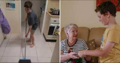 Boy, 8, Lovingly Takes Care of His Great-Grandparents Who Lost All Their Kids & Raised Him since He Was a Baby