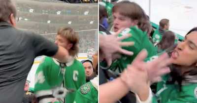 Older Man Whoops Racist For Running His Mouth At Dallas Stars Game