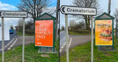 'Tasteless’ McDonald's Advert Next To Crematorium Replaced But Locals Say It’s ‘Just As Bad’