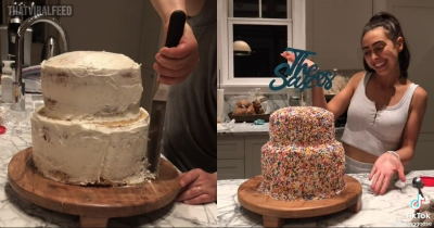 Bride Ridiculed For Making An Unusual Wedding Cake The Night Before Her Ceremony