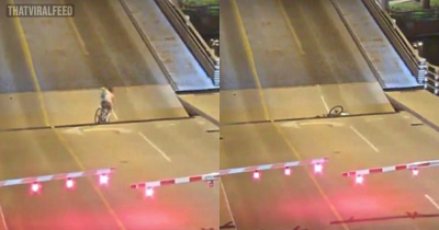 Woman Narrowly Scapes Death After Falling Into Bridge Gap