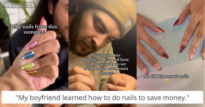Boyfriend Creates Works Of Art After Learning How To Do Nails For Girlfriend