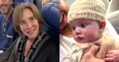 Philadelphia Woman Meegan Rubin Crochets Hat Mid-Flight For Baby Sitting Next To Her On Child's 1st Flight