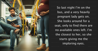 Man Says He Refused To Give Up His Seat For A Pregnant Woman As He Works 'Long Hours'